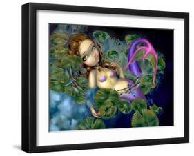 Dragonfly Mermaid-Jasmine Becket-Griffith-Framed Art Print