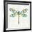 Dragonfly- On Gray Floral-A-Jean Plout-Framed Giclee Print