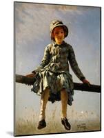 Dragonfly, Painter's Daughter Portrait, 1884-Ilya Yefimovich Repin-Mounted Giclee Print