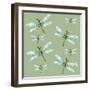 Dragonfly Pattern-Cherie Roe Dirksen-Framed Giclee Print