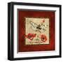 Dragonfly & Poppies-Gregory Gorham-Framed Art Print