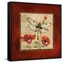 Dragonfly & Poppies-Gregory Gorham-Framed Stretched Canvas