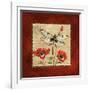 Dragonfly & Poppies-Gregory Gorham-Framed Art Print