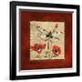 Dragonfly & Poppies-Gregory Gorham-Framed Art Print