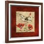 Dragonfly & Poppies-Gregory Gorham-Framed Art Print