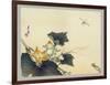 Dragonfly & Pumpkin-Gekko Ogata-Framed Art Print