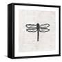 Dragonfly Stamp BW-Courtney Prahl-Framed Stretched Canvas