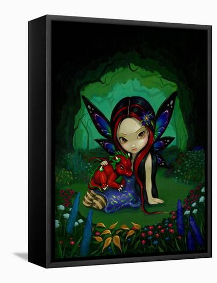 Dragonling Garden I-Jasmine Becket-Griffith-Framed Stretched Canvas