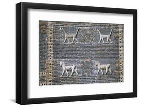 Dragons and bulls, glazed bricks, Ishtar Gate, Babylon, Iraq-Vivienne Sharp-Framed Photographic Print