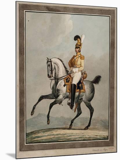 Dragoon Officer of the Royal Saxon Army-Alexander Ivanovich Sauerweid-Mounted Giclee Print