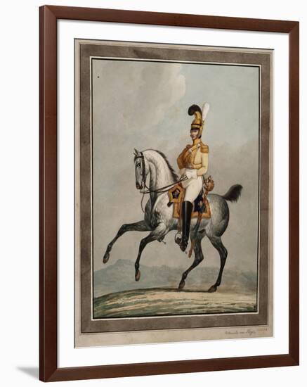 Dragoon Officer of the Royal Saxon Army-Alexander Ivanovich Sauerweid-Framed Giclee Print