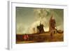 Drainage Mills in the Fens, Croyland, Lincolnshire, c.1830-40-John Sell Cotman-Framed Giclee Print