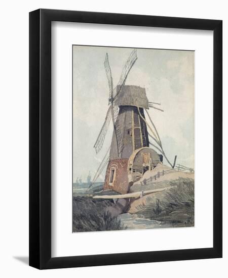 Draining Mill in Lincolnshire, 1807-08-John Sell Cotman-Framed Giclee Print