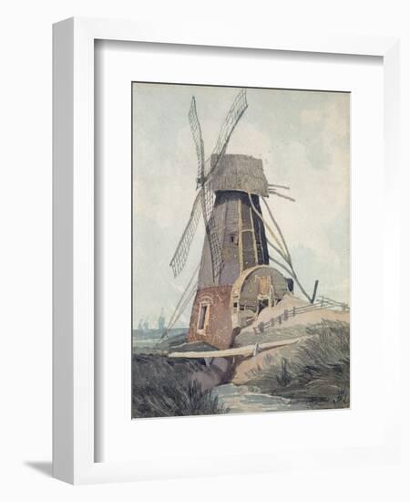 Draining Mill in Lincolnshire, 1807-08-John Sell Cotman-Framed Giclee Print