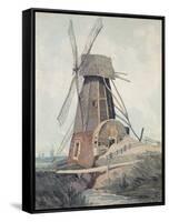 Draining Mill in Lincolnshire, 1807-08-John Sell Cotman-Framed Stretched Canvas