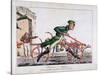 Draisienne or Velocipede Shown Replacing Horses in the French Post Service, 1818-null-Stretched Canvas