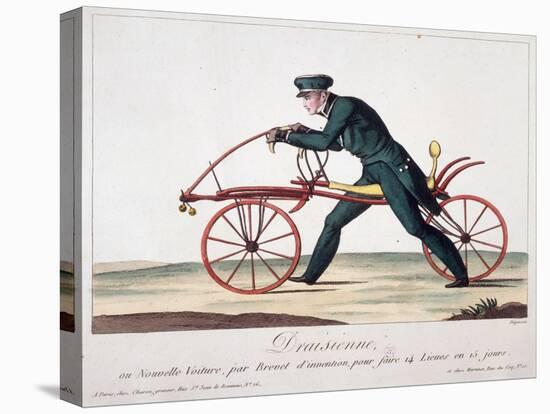 Draisienne ou nouvelle voiture, par brevet d'invention, pour faire 14 lieues en 15 jours-Louis-François Charon-Stretched Canvas