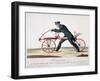 Draisienne ou nouvelle voiture, par brevet d'invention, pour faire 14 lieues en 15 jours-Louis-François Charon-Framed Giclee Print