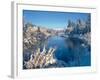 Drake Park along Mirror Pond in winter, Bend, Deschutes County, Oregon, USA-null-Framed Photographic Print