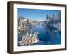 Drake Park along Mirror Pond in winter, Bend, Deschutes County, Oregon, USA-null-Framed Photographic Print