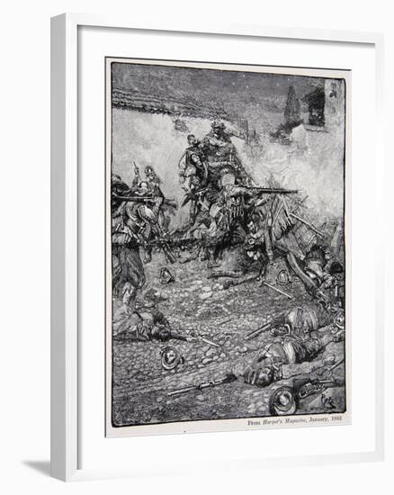 Drake's Attack Upon San Domingo, 1586, Published in Harper's Magazine, 1883-Howard Pyle-Framed Giclee Print