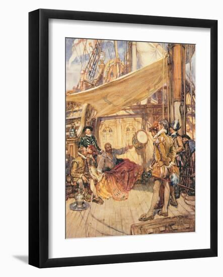 Drake's Drum, Illustration from 'Drake's Drum and Other Songs of the Sea'-Arthur David McCormick-Framed Giclee Print