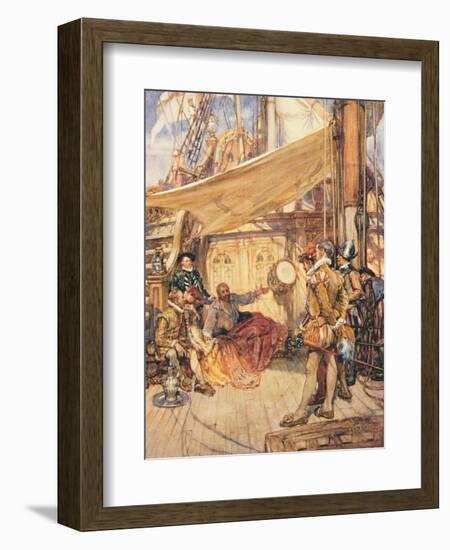 Drake's Drum, Illustration from 'Drake's Drum and Other Songs of the Sea'-Arthur David McCormick-Framed Giclee Print