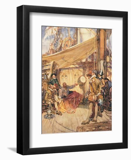 Drake's Drum, Illustration from 'Drake's Drum and Other Songs of the Sea'-Arthur David McCormick-Framed Giclee Print