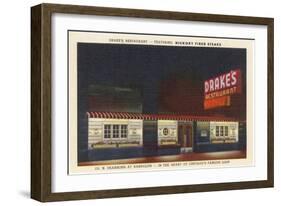 Drake's Restaurant, Retro-null-Framed Art Print