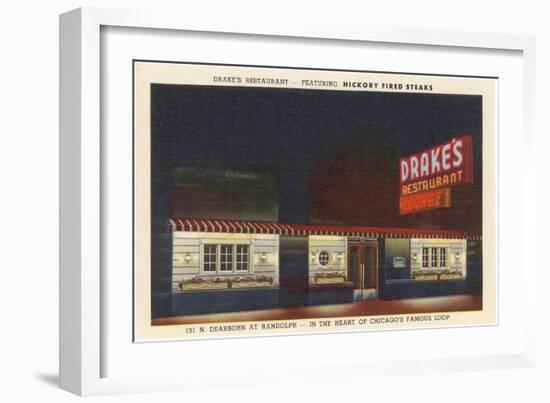 Drake's Restaurant, Retro-null-Framed Art Print