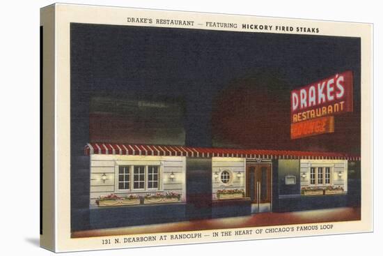 Drake's Restaurant, Retro-null-Stretched Canvas