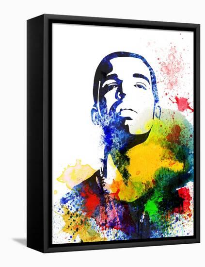 Drake Watercolor-Jack Hunter-Framed Stretched Canvas