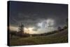 Dramatic Cloud Formations at the Edge of an Evening Thunderstorm in Rural Oklahoma-Louise Murray-Stretched Canvas