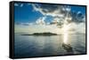 Dramatic Clouds at Sunset over the Mamanucas Islands, Fiji, South Pacific, Pacific-Michael Runkel-Framed Stretched Canvas