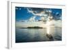 Dramatic Clouds at Sunset over the Mamanucas Islands, Fiji, South Pacific, Pacific-Michael Runkel-Framed Photographic Print