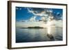 Dramatic Clouds at Sunset over the Mamanucas Islands, Fiji, South Pacific, Pacific-Michael Runkel-Framed Photographic Print