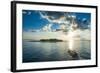 Dramatic Clouds at Sunset over the Mamanucas Islands, Fiji, South Pacific, Pacific-Michael Runkel-Framed Photographic Print