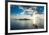 Dramatic Clouds at Sunset over the Mamanucas Islands, Fiji, South Pacific, Pacific-Michael Runkel-Framed Photographic Print