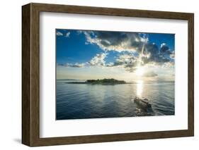 Dramatic Clouds at Sunset over the Mamanucas Islands, Fiji, South Pacific, Pacific-Michael Runkel-Framed Photographic Print