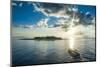 Dramatic Clouds at Sunset over the Mamanucas Islands, Fiji, South Pacific, Pacific-Michael Runkel-Mounted Photographic Print