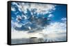 Dramatic Clouds at Sunset over the Mamanucas Islands, Fiji, South Pacific-Michael Runkel-Framed Stretched Canvas