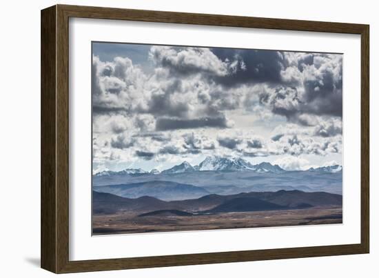 Dramatic Clouds Billow Above a Landscape with the Cordillera Real in the Distance-Alex Saberi-Framed Photographic Print