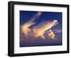 DRAMATIC CLOUDS REFLECTING SUNSET GLOW-Panoramic Images-Framed Photographic Print