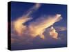 DRAMATIC CLOUDS REFLECTING SUNSET GLOW-Panoramic Images-Stretched Canvas