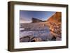 Dramatic coastal geology at Nash Point on the Glamorgan Heritage Coast, South Wales, UK. Winter (Fe-Adam Burton-Framed Photographic Print