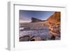 Dramatic coastal geology at Nash Point on the Glamorgan Heritage Coast, South Wales, UK. Winter (Fe-Adam Burton-Framed Photographic Print