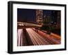 Dramatic Freeway Light Trails in Los Angeles California-tobkatrina-Framed Photographic Print