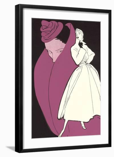 Dramatic French Fashions-null-Framed Art Print