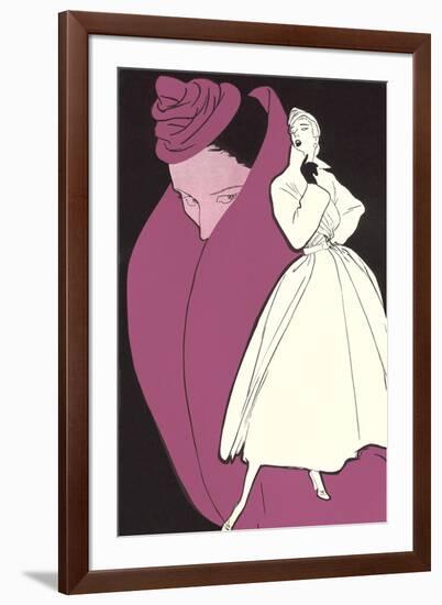 Dramatic French Fashions-null-Framed Art Print