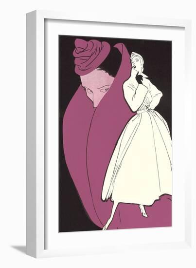 Dramatic French Fashions-null-Framed Art Print